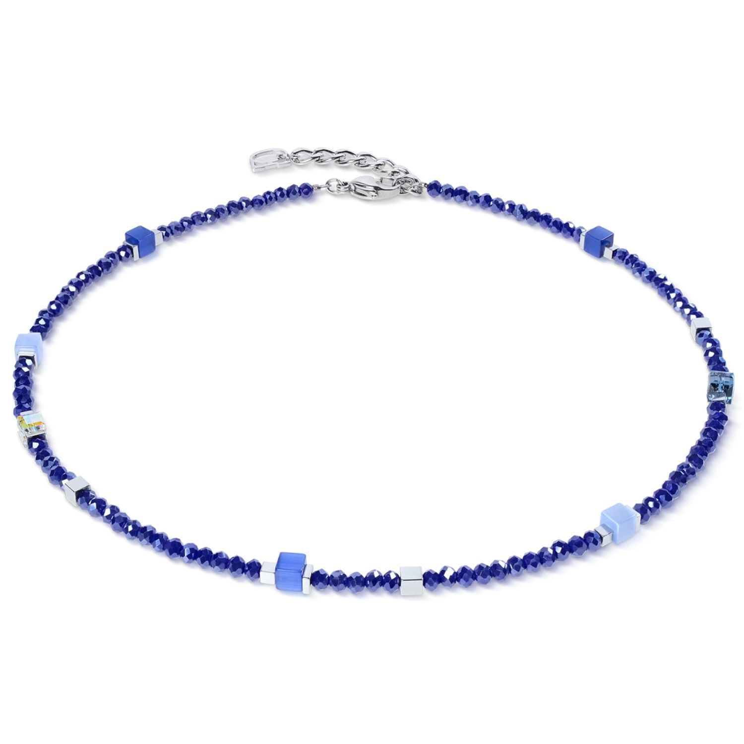 Bransoletka damska Coeur de Lion 4460300717 Joyful Colours Flex Silver-Blue srebrno-niebieska Swarovski + kolczyki gratis (1).jpg