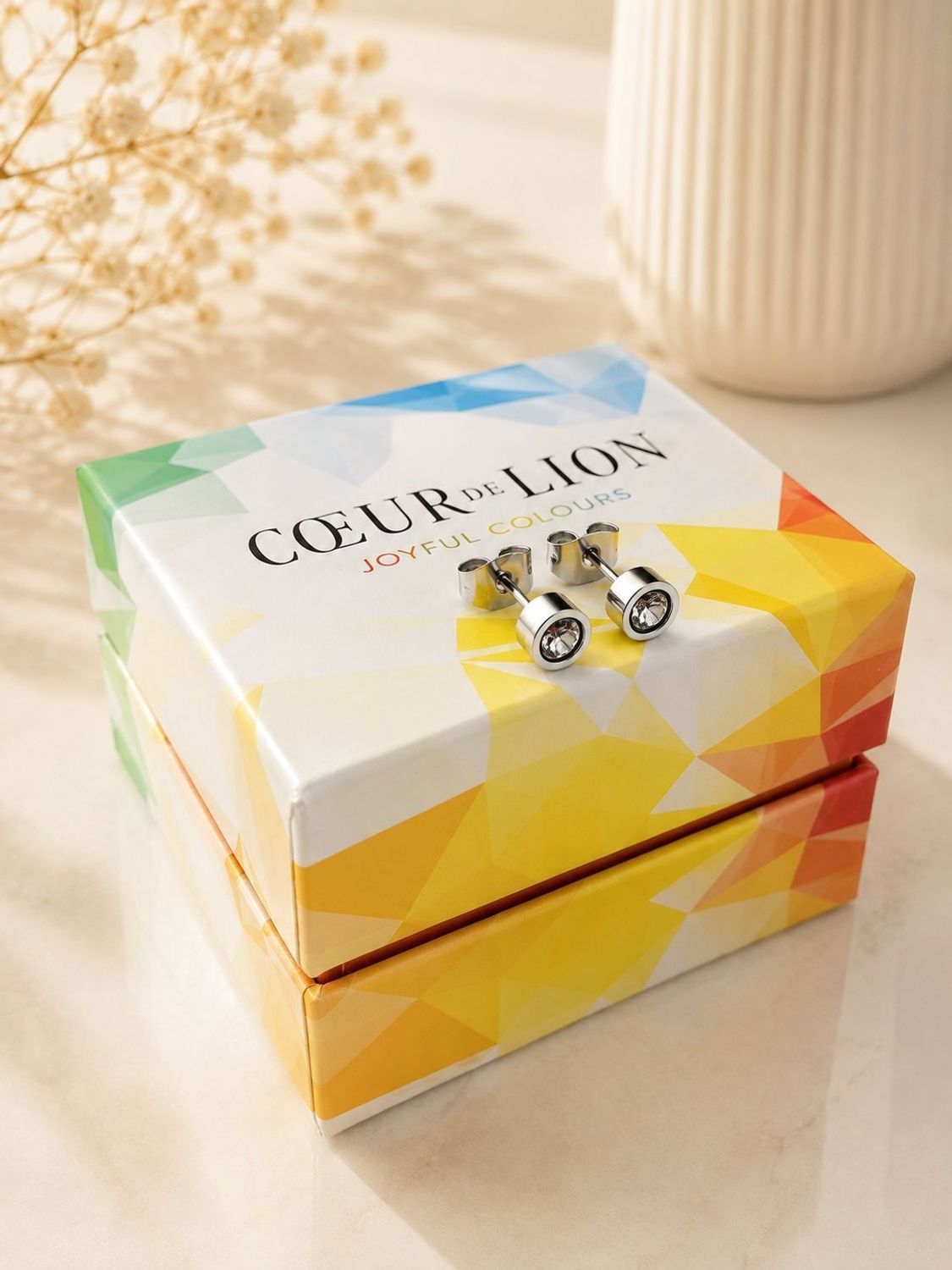 Bransoletka damska Coeur de Lion 4460301217 Joyful Colours Flex Silver-Grey srebrno-szara Swarovski + kolczyki gratis (1).jpg