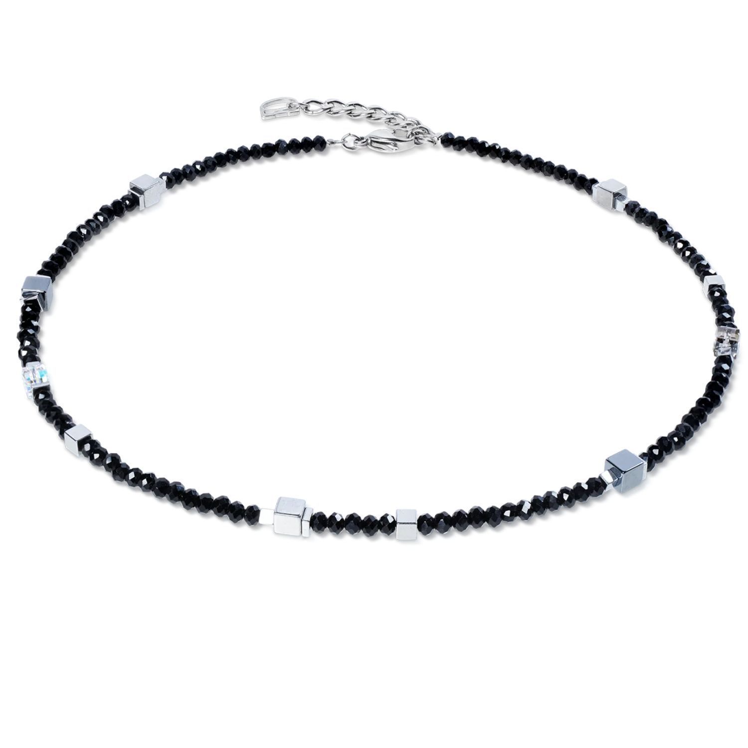 Bransoletka damska Coeur de Lion 4460301317 Joyful Colours Flex Silver-Black srebrno-czarna Swarovski + kolczyki gratis (1).jpg