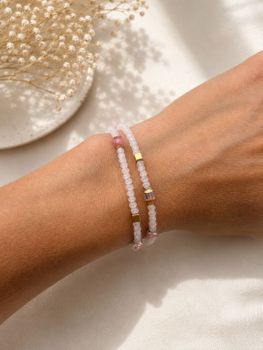 Damska bransoletka Coeur de Lion Joyful Colours Flex Gold-Pink z kryształami Swarovski®, hematytem i złotą stalą. Może być noszona także jako choker (1).jpg
