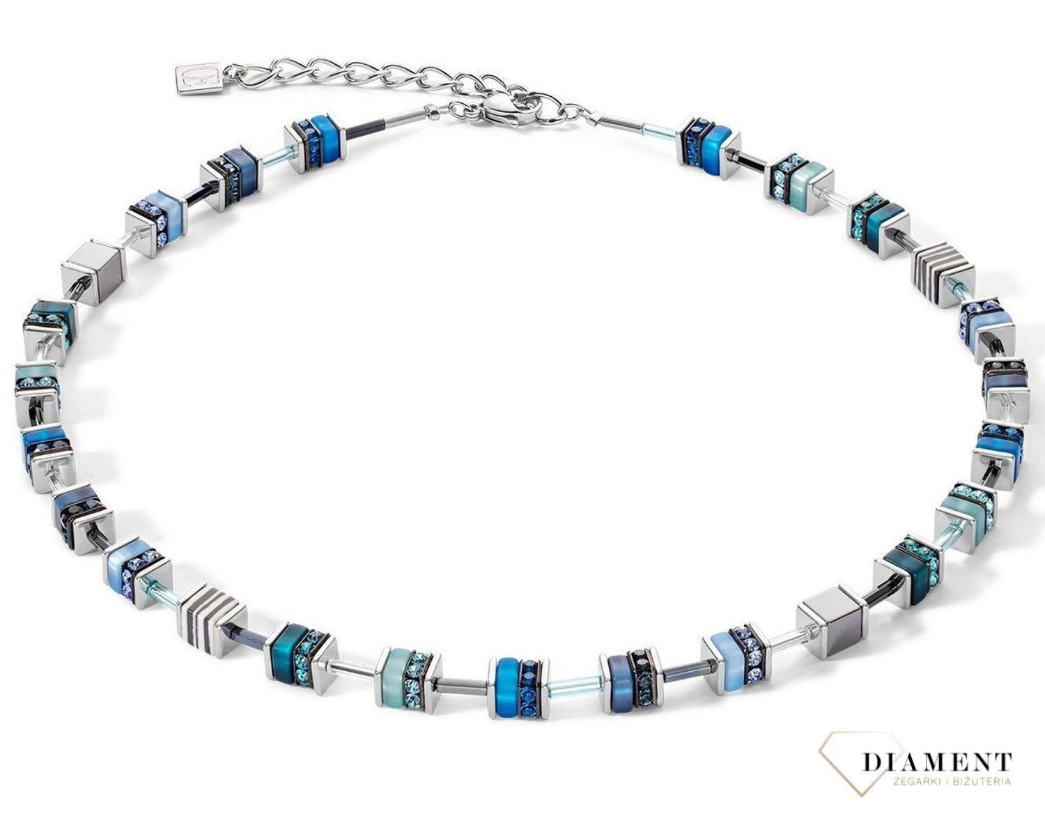 Naszyjnik damski Swarovski Coeur De Lion hematyt i malachit 4509100700. Ponadczasowy piękny naszyjnik z kolekcji GeoCUBE 4509100700.jpg