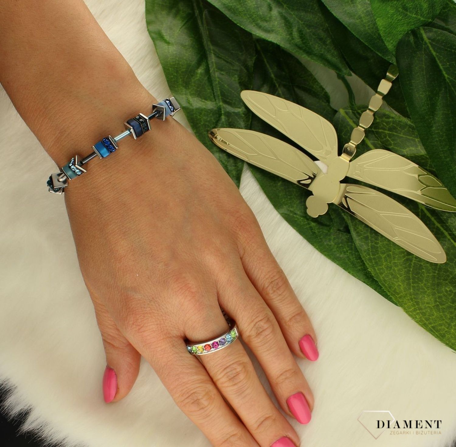 Bransoletka damska Swarovski Coeur De Lion z malachitem i hematytem 4509300700.jpg