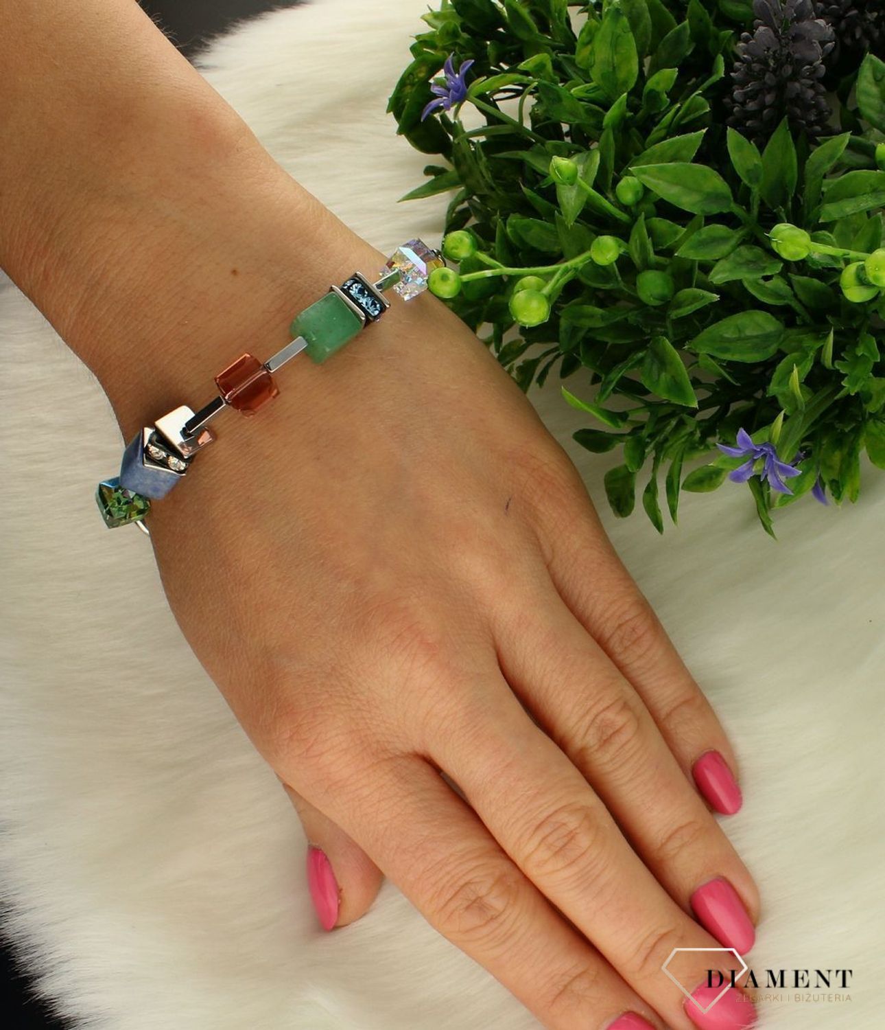 Bransoletka damska Swarovski Coeur De Lion z niebieskim i zielonym awenturynem 4520301561ff.jpg