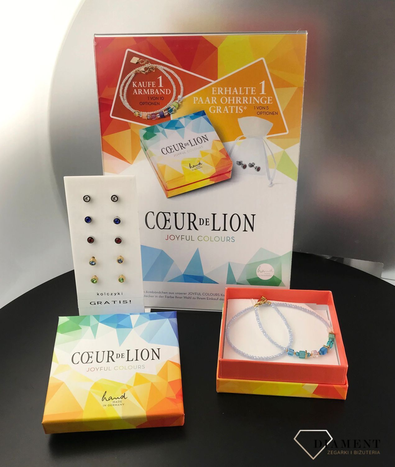 Bransoletka damska Swarovski Coeur De Lion tygrysie oko + Kolczyki Gratis 4564300600.jpg