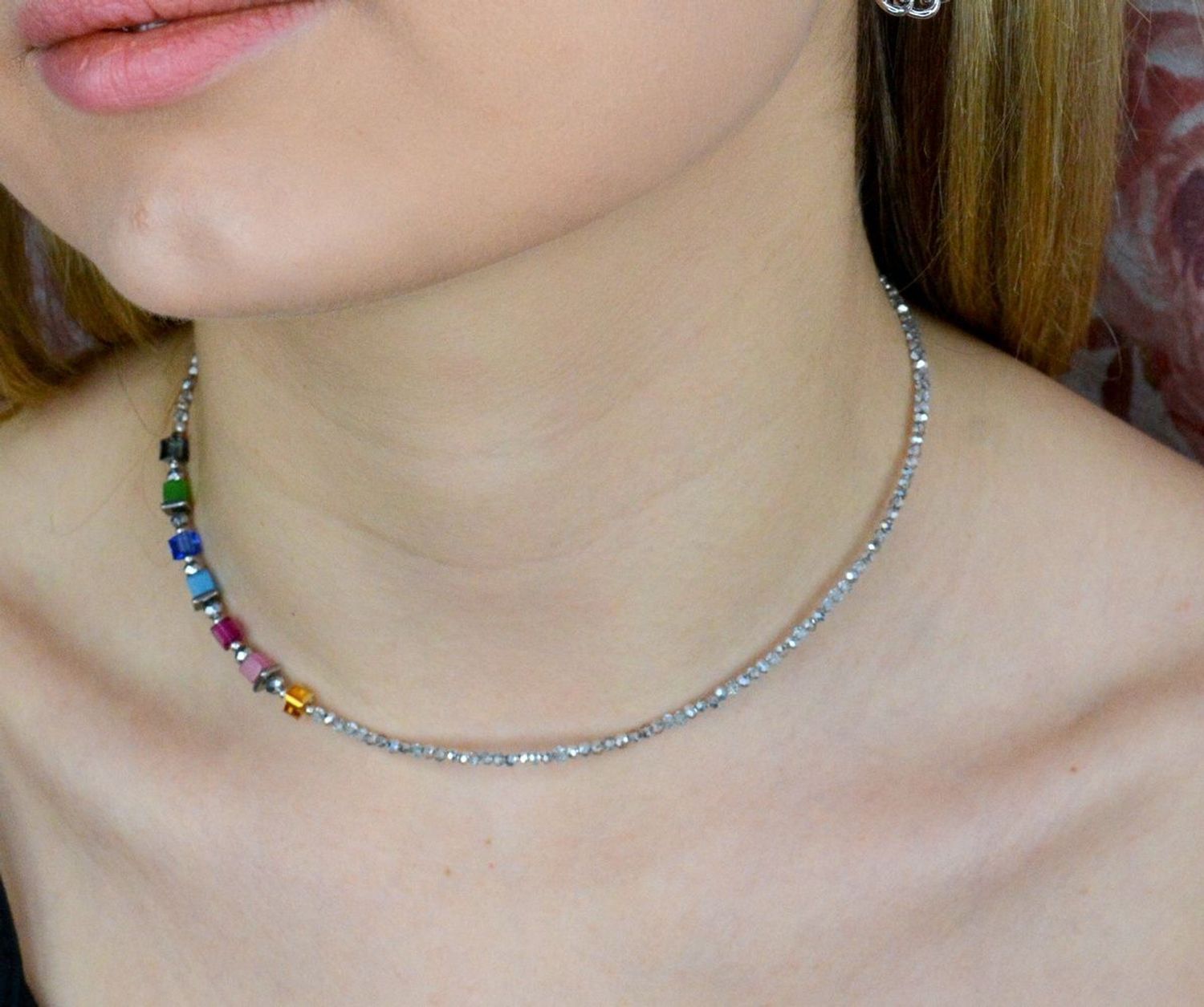 Bransoletka damska Swarovski Coeur De Lion tygrysie oko + Kolczyki Gratis.jpg