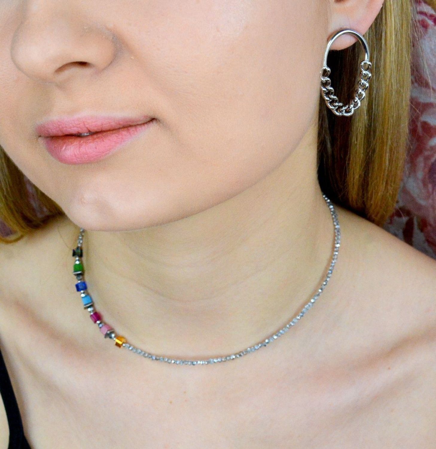 Bransoletka damska Swarovski Coeur De Lion tygrysie oko + Kolczyki Gratis.jpg