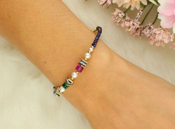 Elegancka bransoletka damska Sparkling Princess Couture od COEUR DE LION 456730-1550. Perły i kryształy Swarovski®, złote detale i subtelny blask. Idealna na prezent! (2).jpg