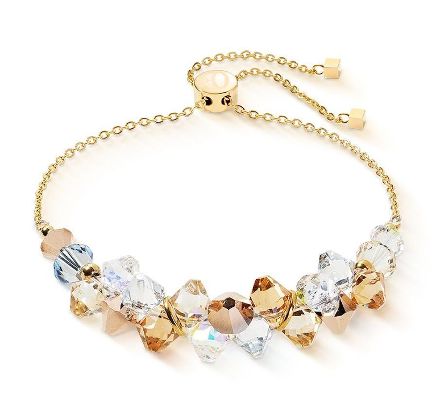 Bransoletka damska Dancing Crystals złoto-beżowa 463930-1016 – COEUR DE LION  Kryształy Swarovski®.jpg