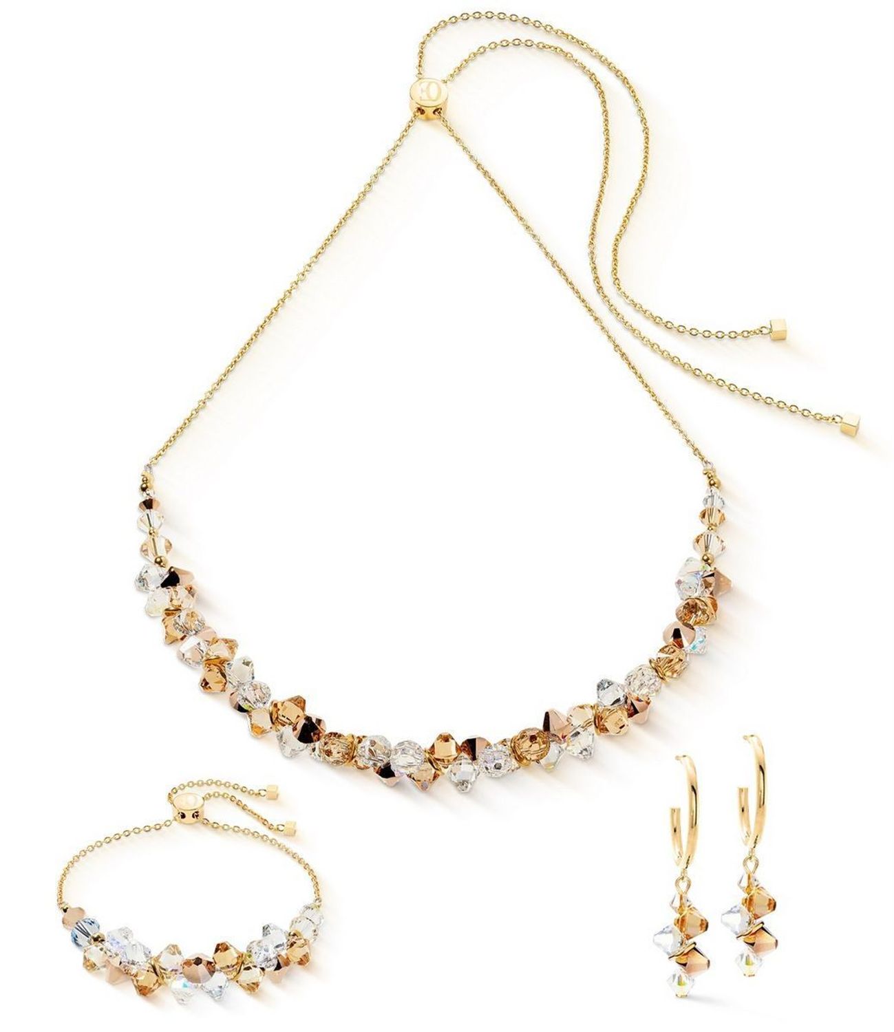 Bransoletka damska Dancing Crystals złoto-beżowa 463930-1016 – COEUR DE LION  Kryształy Swarovski®.jpg