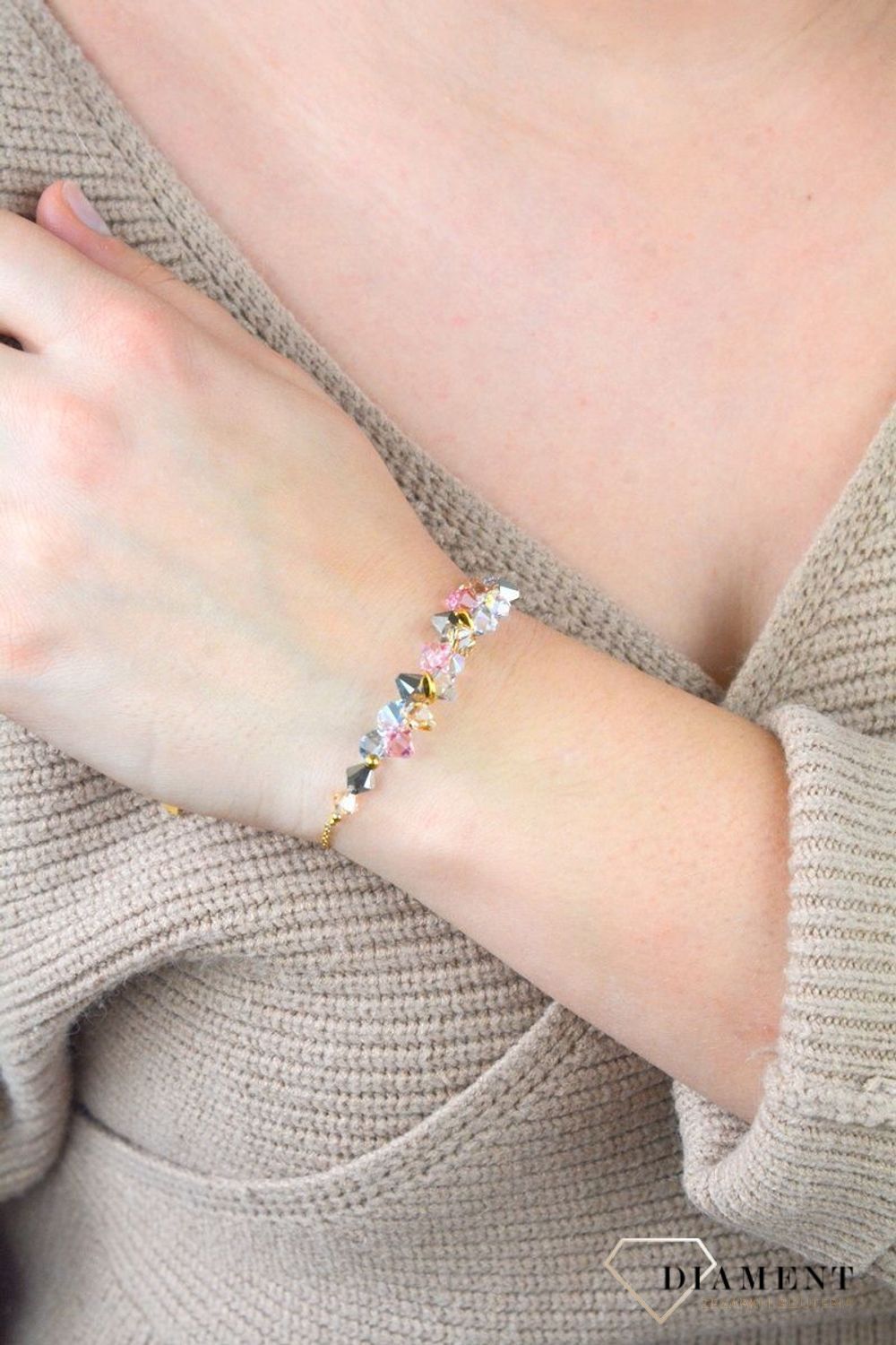 Bransoletka złota Coeur de Lion jasna róża 4639301920.jpg