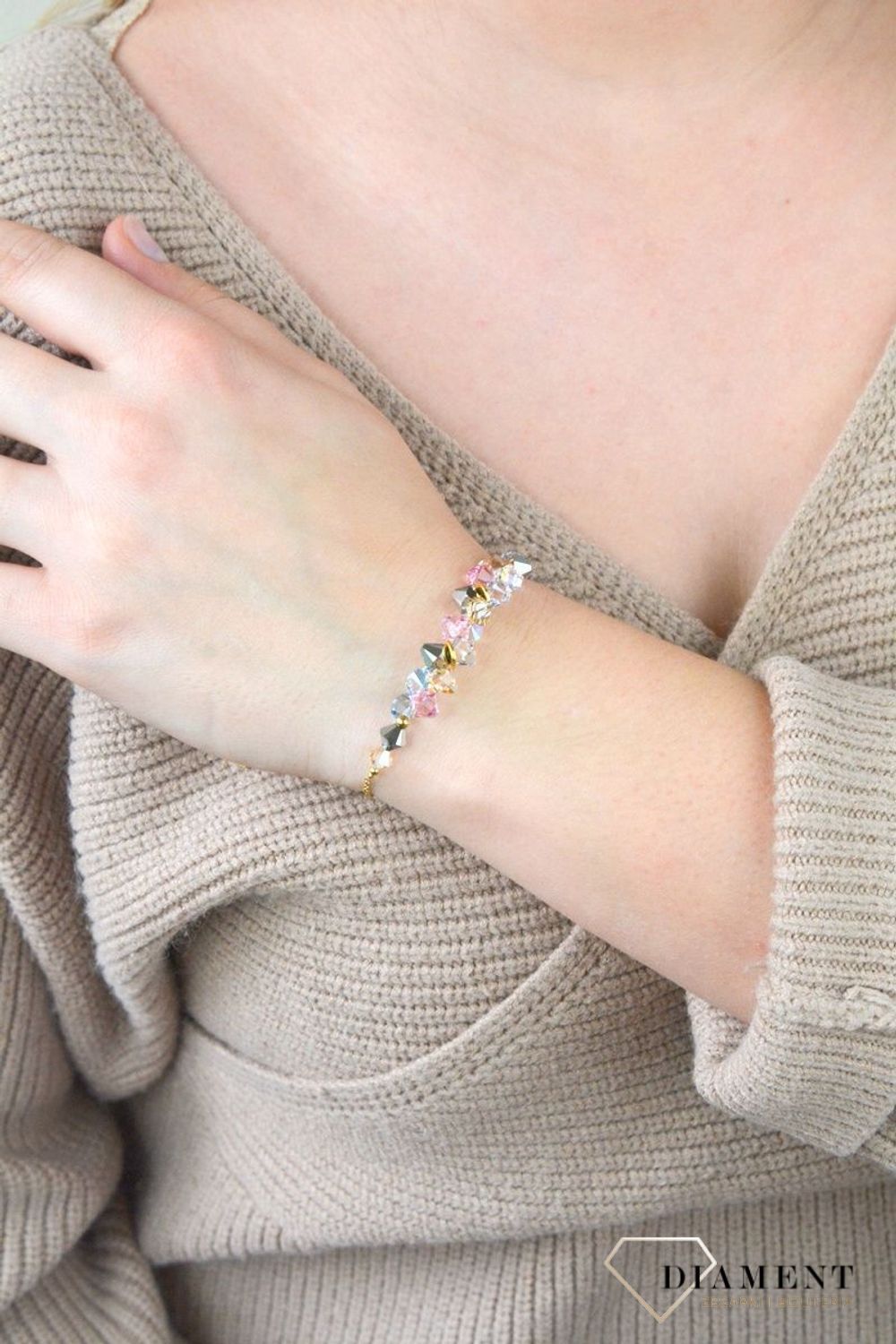 Bransoletka złota Coeur de Lion jasna róża 4639301920.jpg