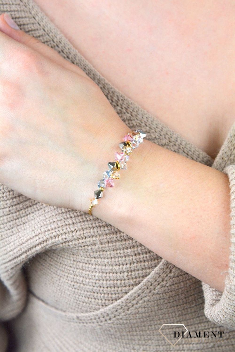 Bransoletka złota Coeur de Lion jasna róża 4639301920.jpg