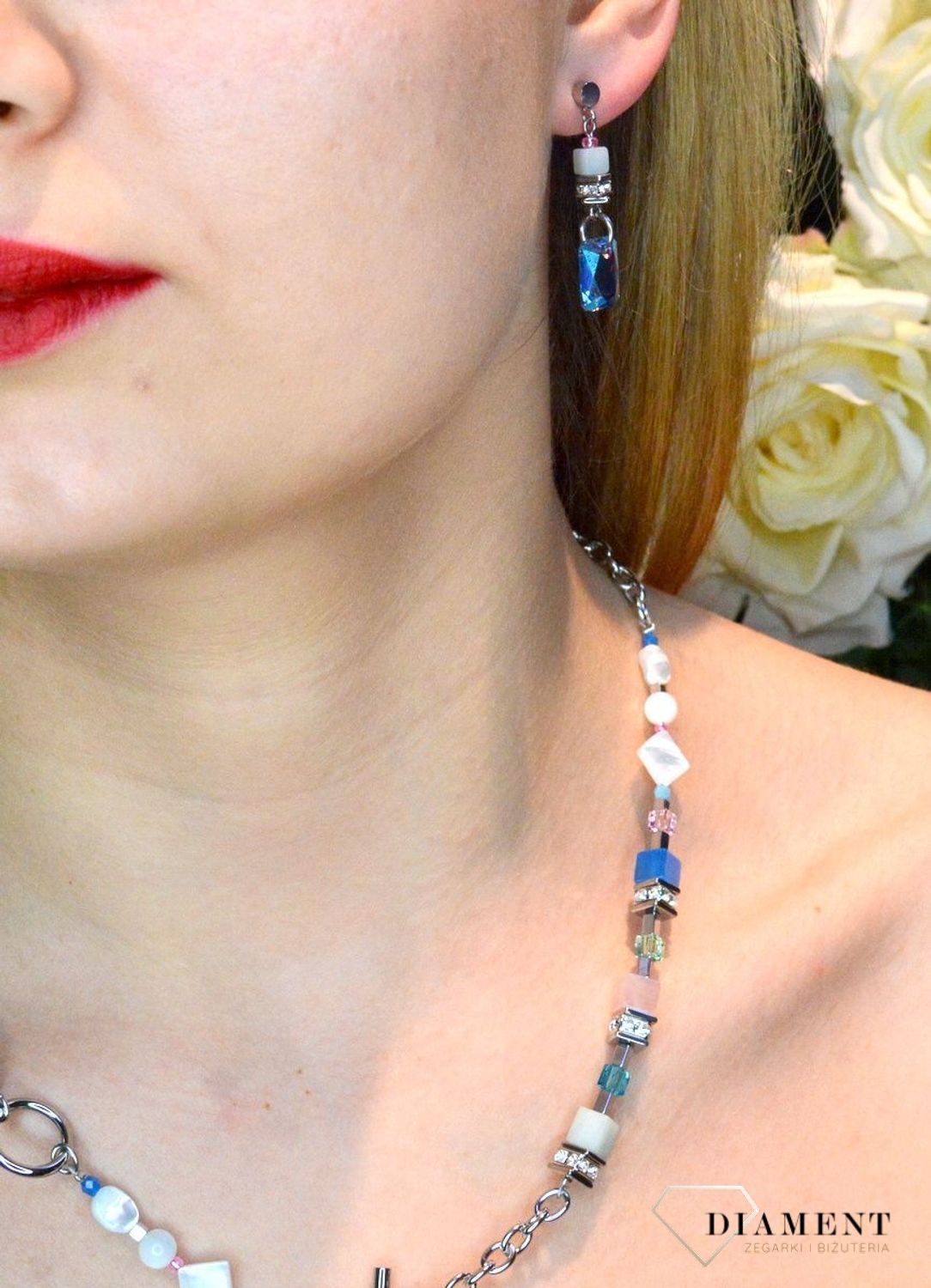 Kolczyki damskie Swarovski Coeur De Lion GeoCUBE Morning Drew amazonit 4706211522. Piękne kolczyki w odcieniach błękitu z kolekcji GeoCUBE zdobione kryształami Swarovski oraz amazonitem.1.jpg