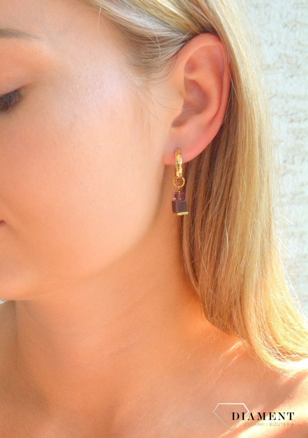 Kolczyki damskie Coeur de Lion Hoops Cube Fusion Charm 4712210803 (2).jpg