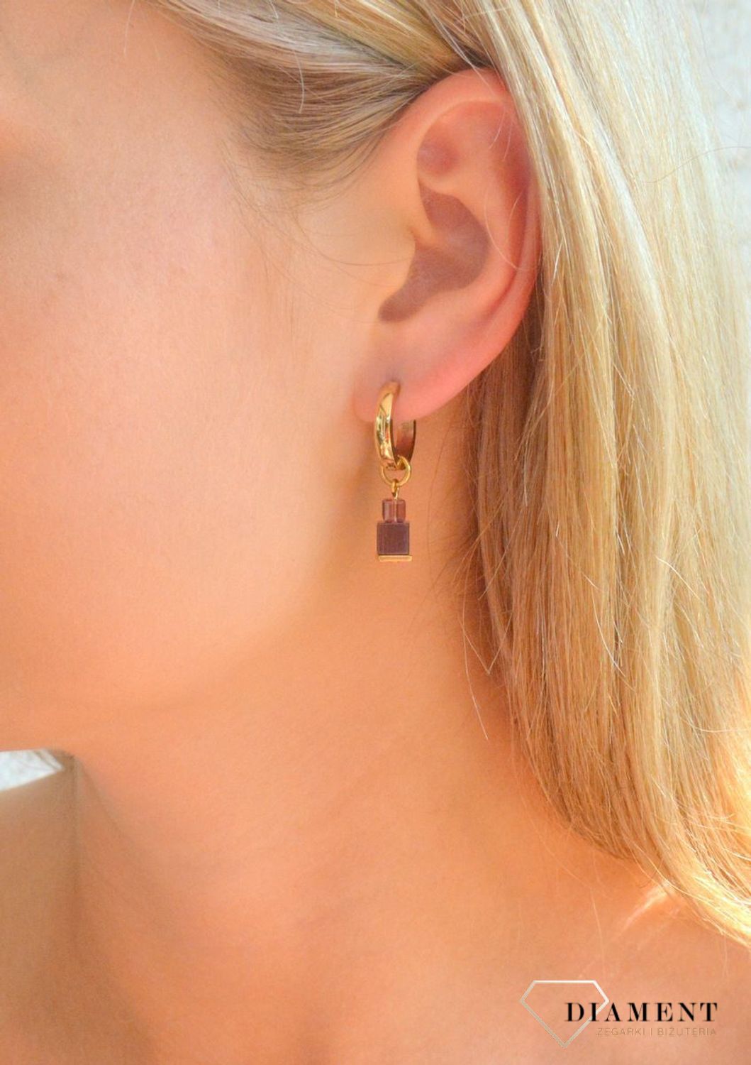 Kolczyki damskie Coeur de Lion Hoops Cube Fusion Charm 4712210803 (2).jpg