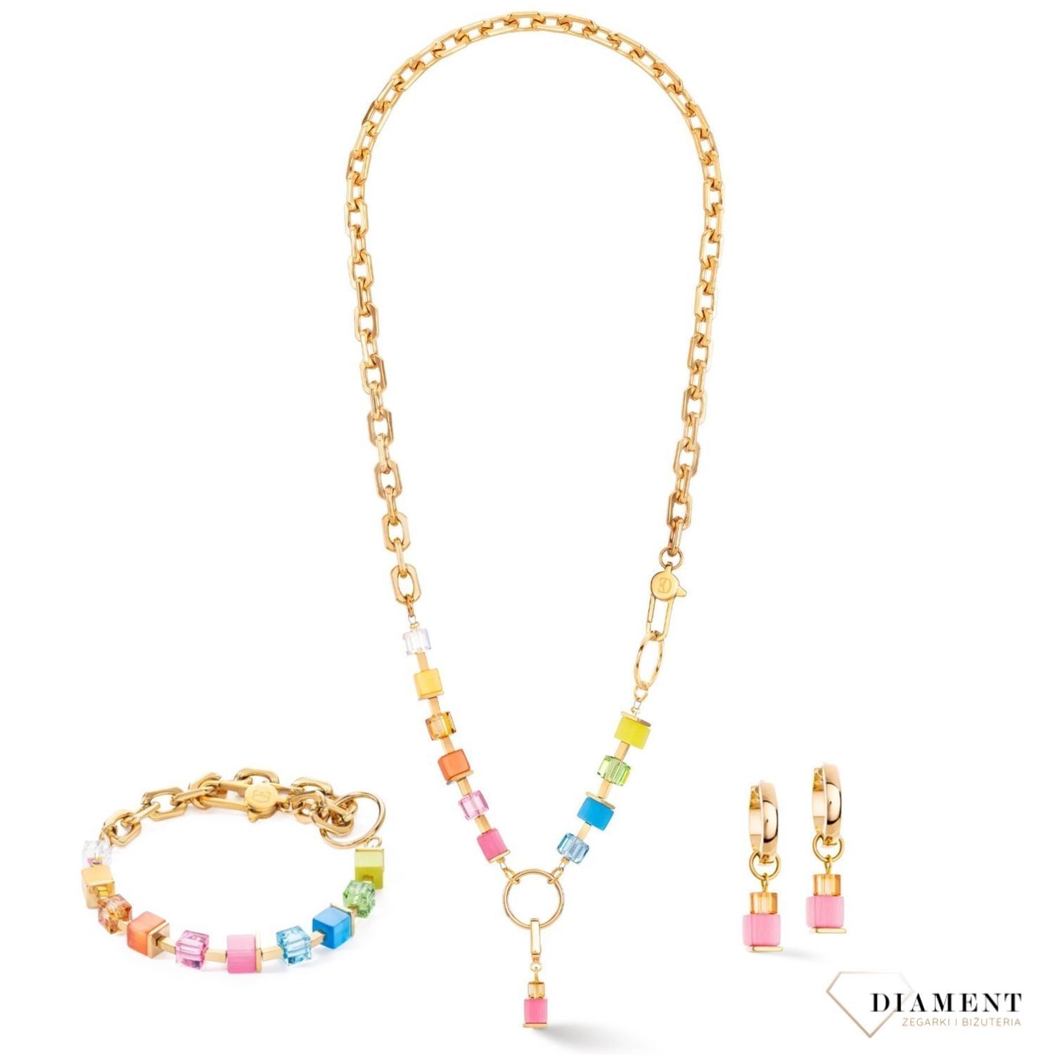 Bransoletka damska Coeur De Lion Cube Fusion 4712301500. COEUR DE LION to nowy koncept biżuterii, wykonanej ręcznie, przy użyciu kryształy Swarovski® oraz wysokiej jakości materiałów..jpg