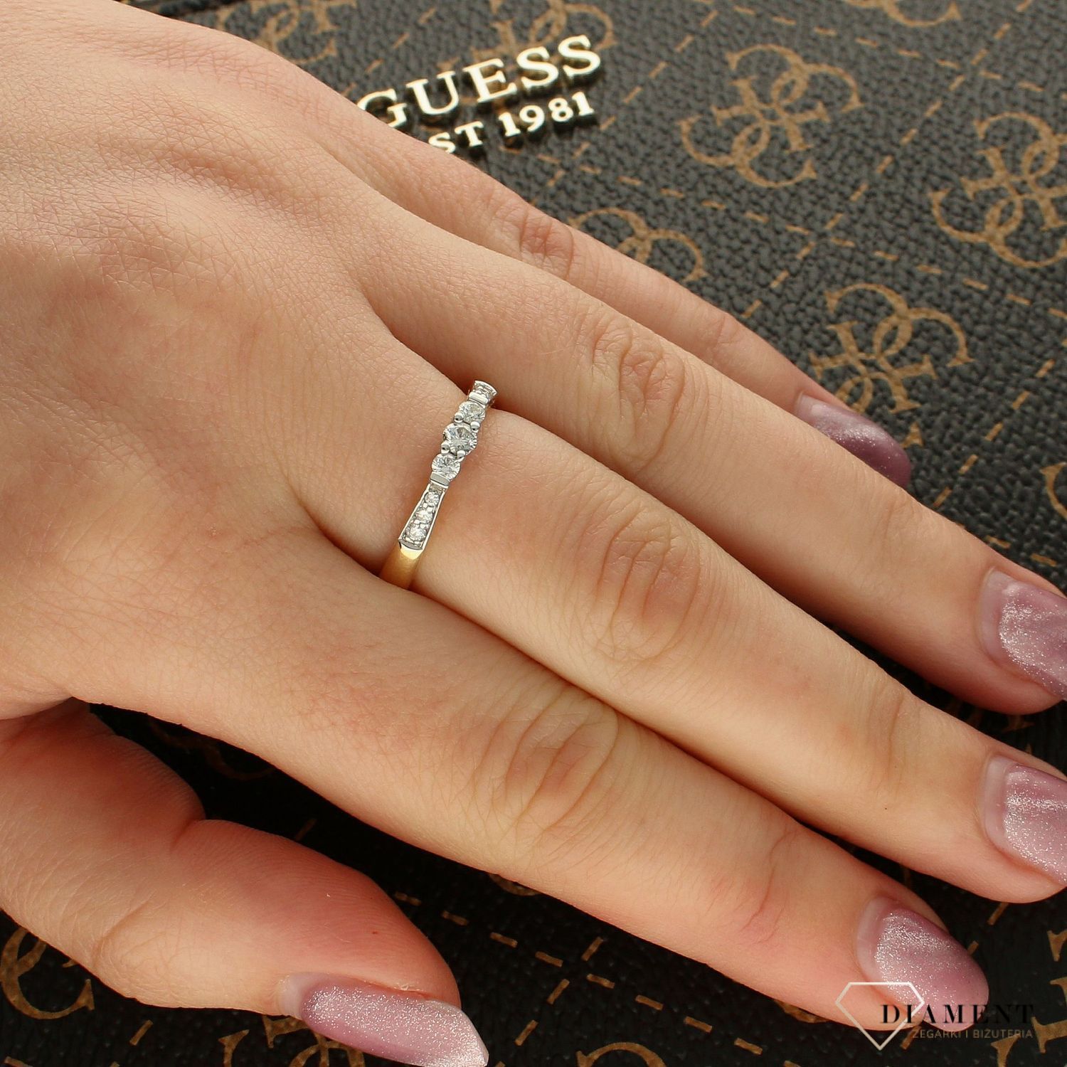 Pierścionek złoty DIAMENT żółte złoto, diamenty, zdobiony 4731-14.jpg