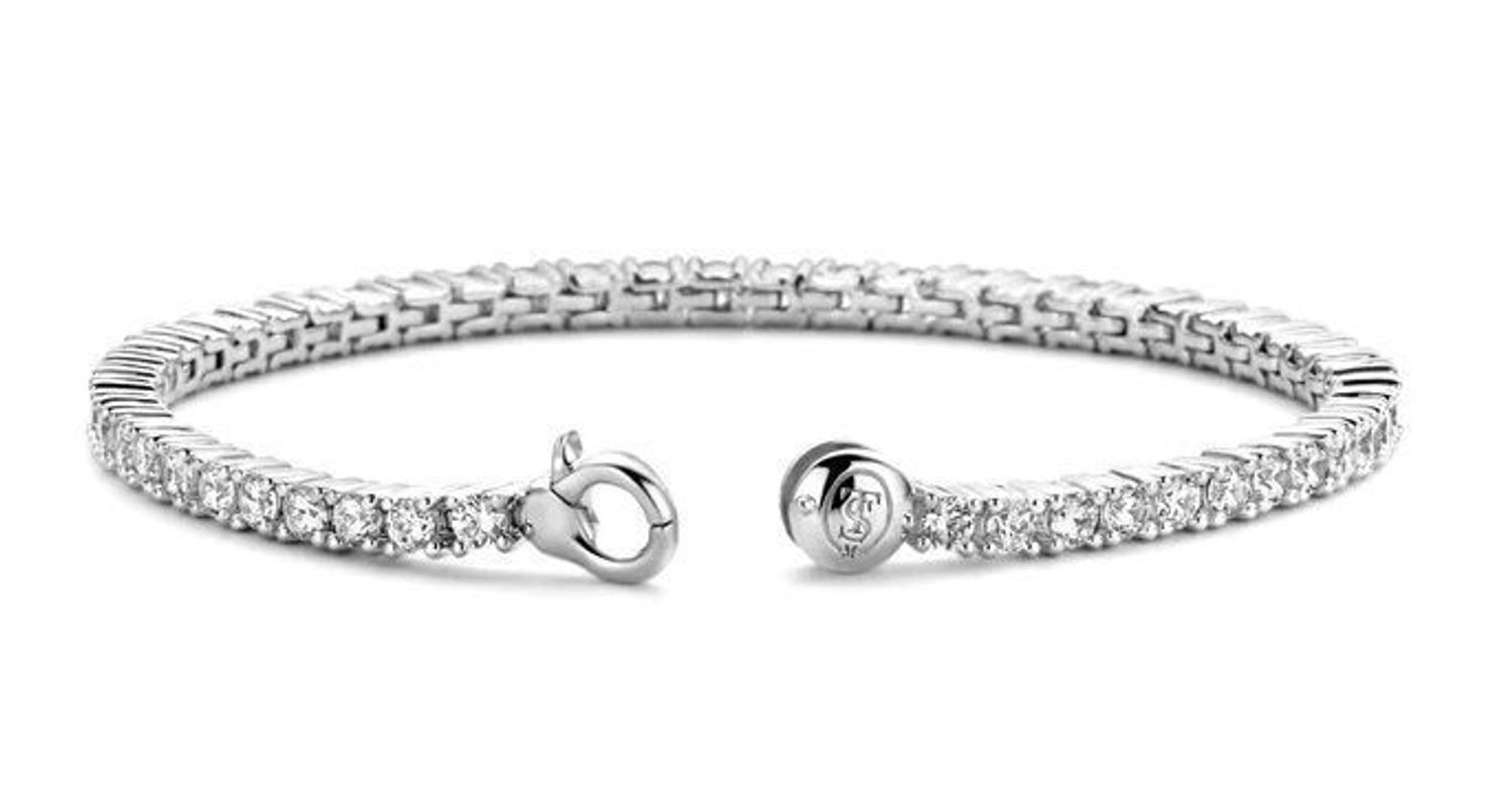 Srebrna bransoletka Ti Sento z białymi cyrkoniami Milano Tennis 4858ZI + etui. Bransoletka z kolekcji Milano Tennis w zestawie z etui prezentowym. Srebrna bransoletka damska Ti Sento. Srebrna bransoletka damska z białymi cyrkoniami. Bransole.jpg