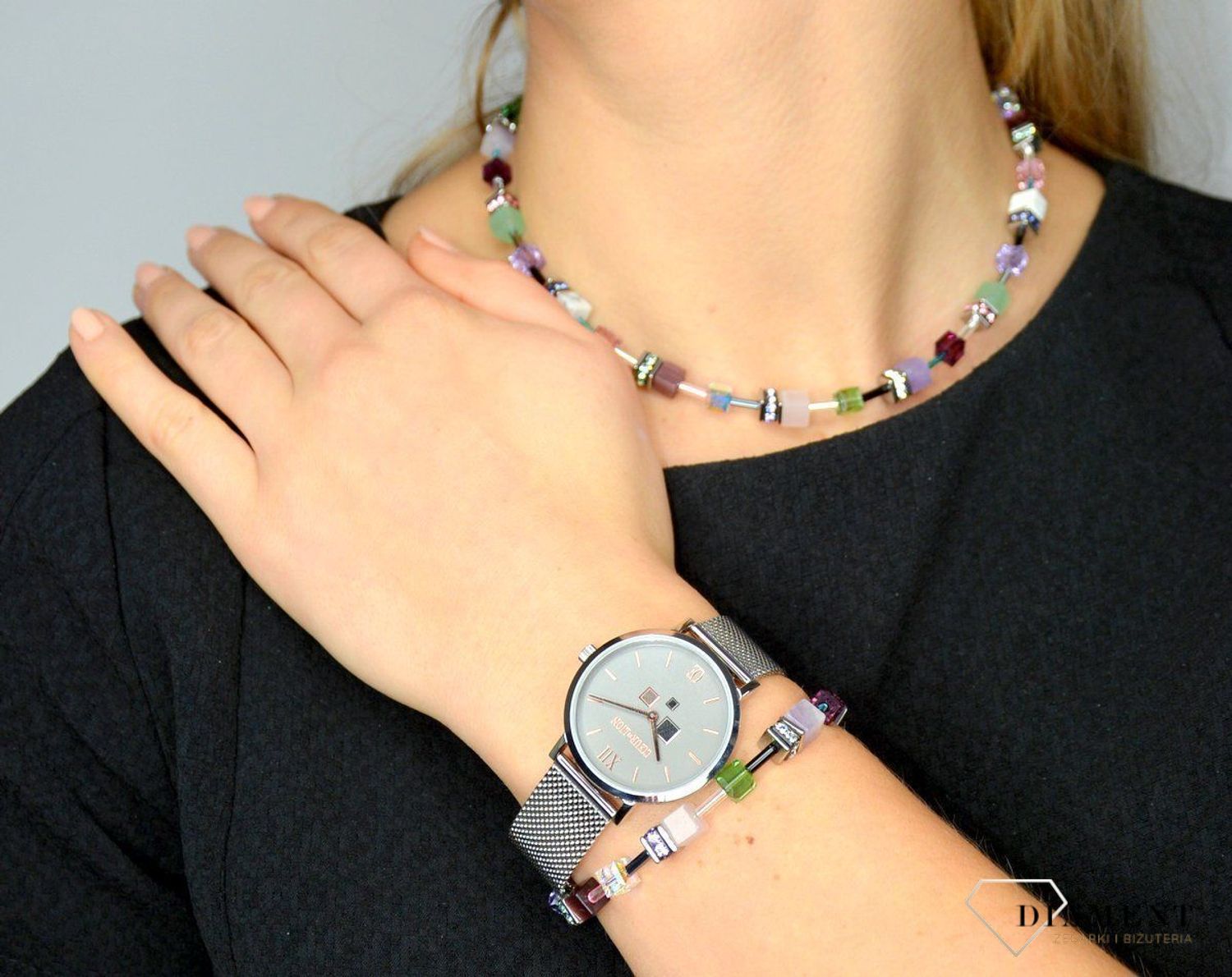 Naszyjnik damski Swarovski awenturyn Coeur De Lion 4905100840. Z eleganckim naszyjnikiem Coeur de Lion każda Twoja stylizacja zyska wyjątkowy urok, ozdobiony kryształami Swarovski® to idealny pomysł na prezen.jpg