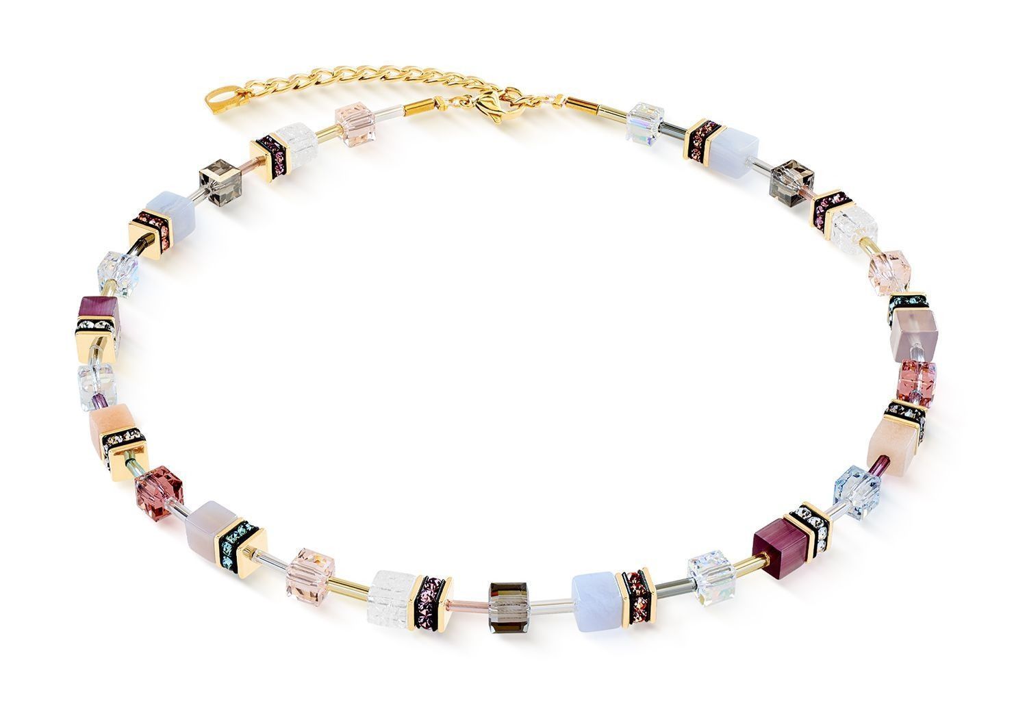 Naszyjnik damski Coeur de Lion GeoCUBE® Iconic Precious Golden Blush 4905101924 – złoty, multikolor (1).jpg