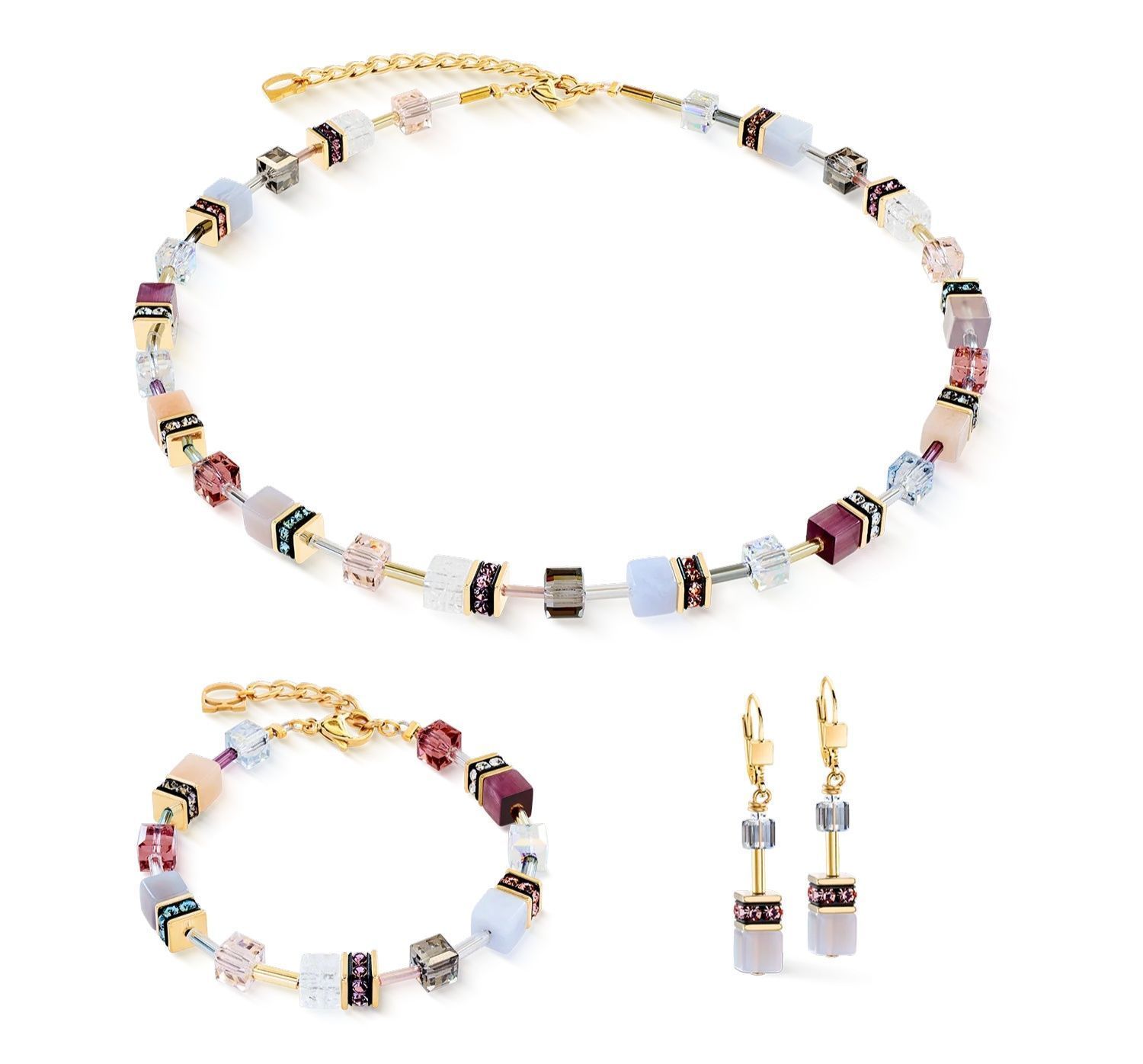 Naszyjnik damski Coeur de Lion GeoCUBE® Iconic Precious Golden Blush 4905101924 – złoty, multikolor (1).jpg