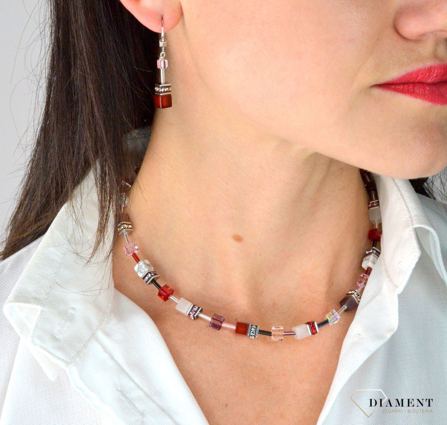 Kolczyki damskie Swarovski Coeur De Lion Czerwone 4905200308.jpg