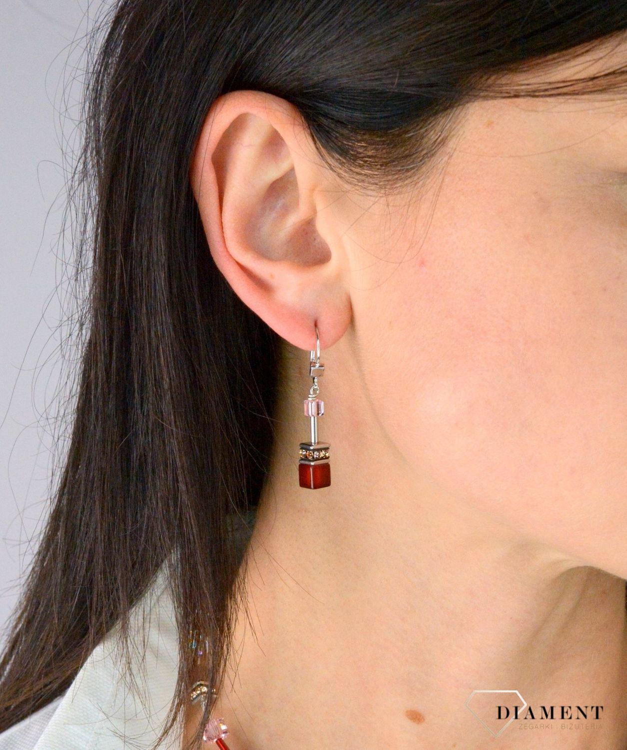 Kolczyki damskie Swarovski Coeur De Lion Czerwone 4905200308.jpg