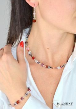 Bransoletka damska Swarovski Coeur De Lion Czerwony, Fioletowy, Marmur 4905300308. Piękne połączenie czerwieni i różu (3).JPG