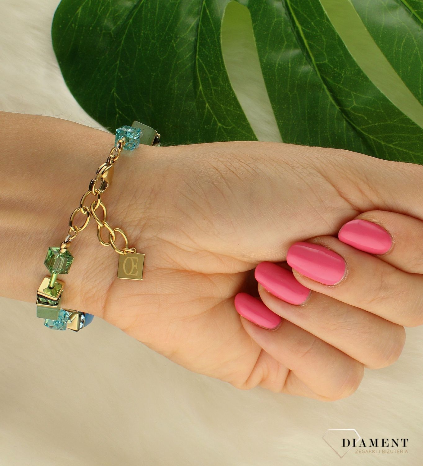 Bransoletka damska Coeur de Lion zielono-turkusowa 4905300506.jpg