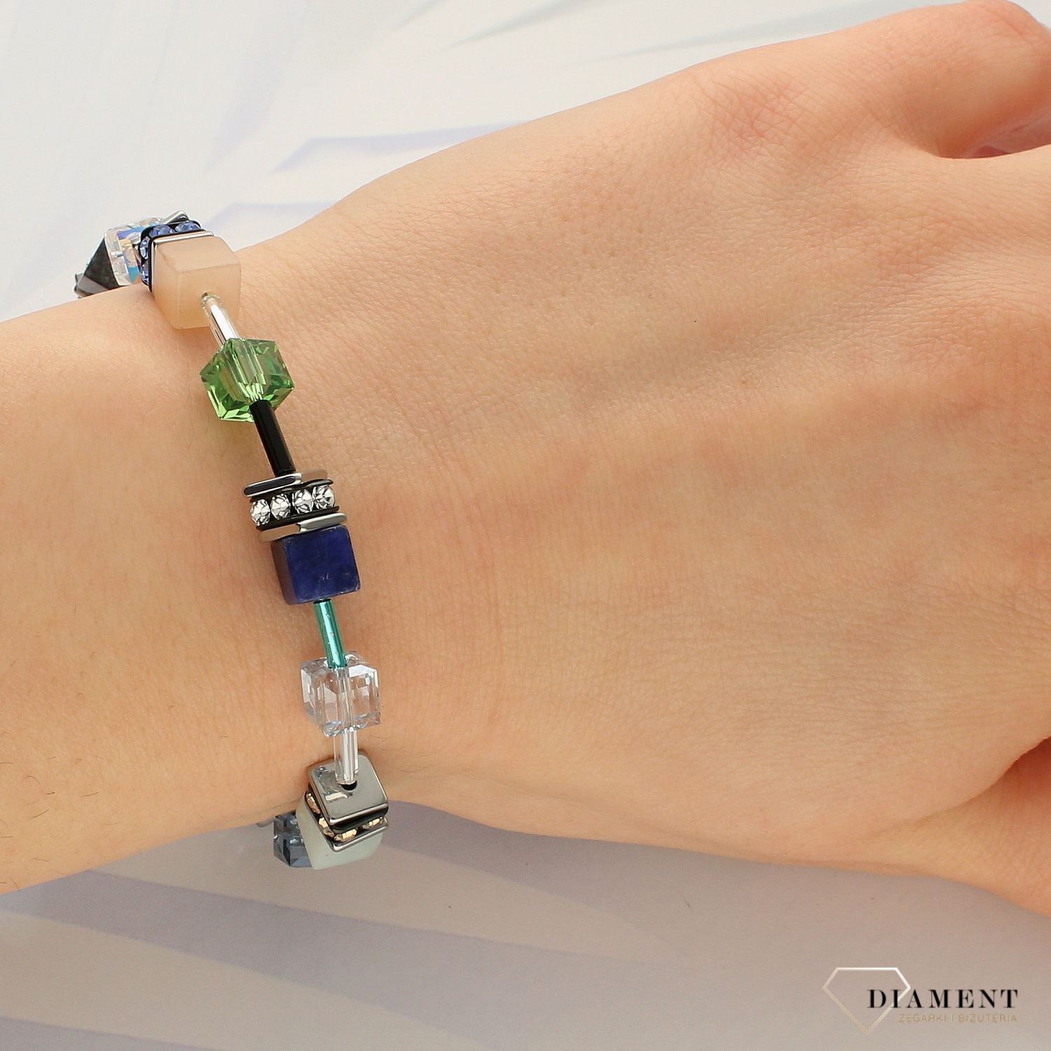 Bransoletka damska Swarovski Coeur De Lion howlit i sodalit 4905300705.  COEUR DE LION to nowy koncept biżuterii.jpg