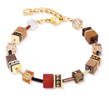 Bransoletka damska Coeur de Lion 4905301103 GeoCUBE® Iconic Precious Amber Glow z kamieniami naturalnymi i Swarovski (1).jpg