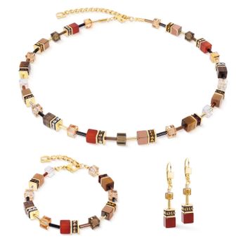 Bransoletka damska Coeur de Lion 4905301103 GeoCUBE® Iconic Precious Amber Glow z kamieniami naturalnymi i Swarovski (2).jpg