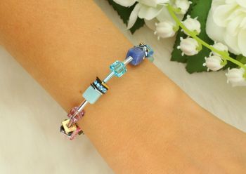 Bransoletka damskie Coeur De Lion GeoCUBE® Rainbow 490530-1520 z kamieniami szlachetnymi i kryształami Swarovski®. Pozłacana, ręcznie wykonana, kolorowa biżuteria damska (2).jpg