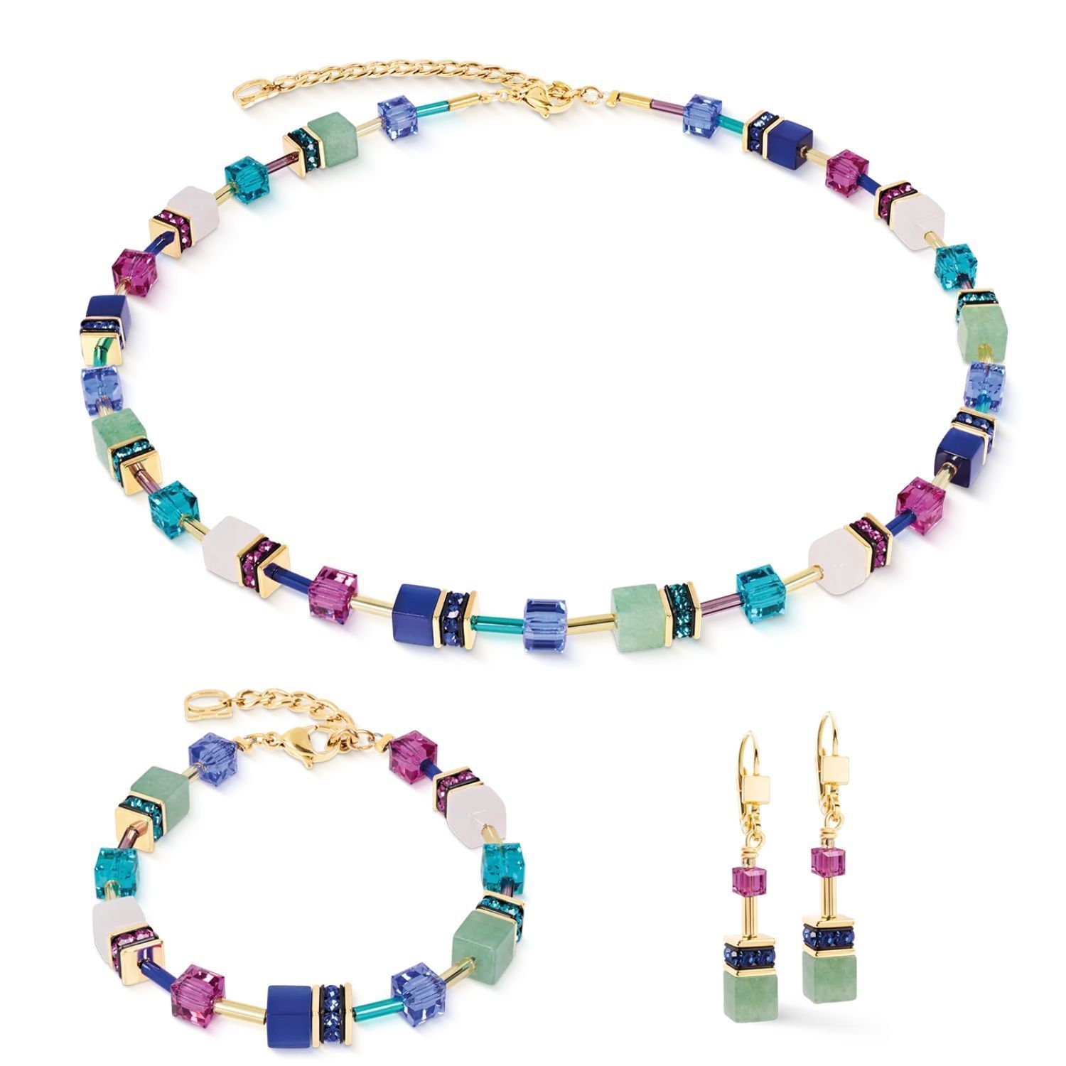 Bransoletka damska Coeur de Lion 4905301561 GeoCUBE® Iconic Precious Gem Harmony z kamieniami naturalnymi i Swarovski (1).jpg