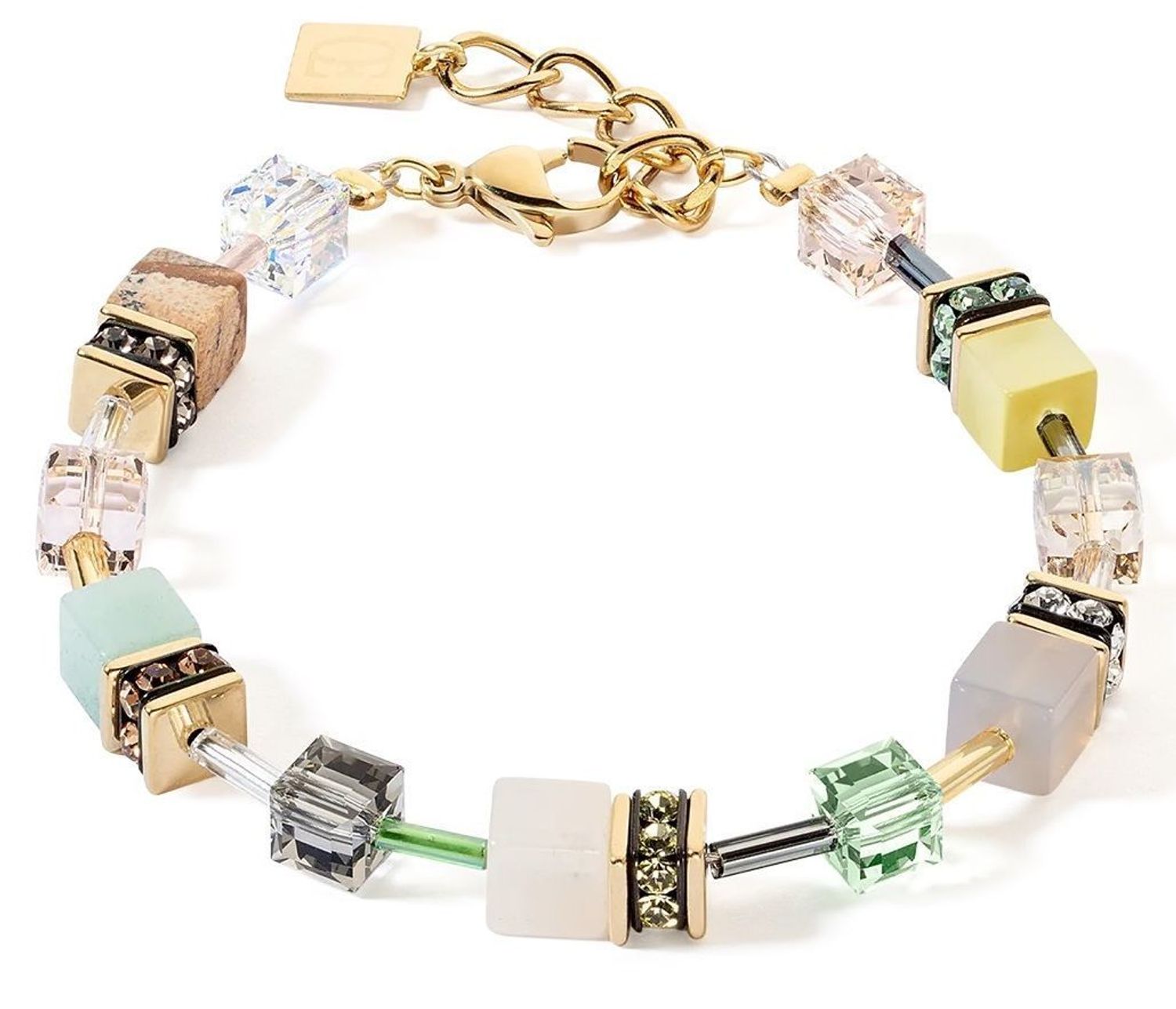 Bransoletka damska Coeur De Lion o delikatnych różnokolorowych kamieniach 4905301576.  Bransoletka stalowa damska. Bransoletka damska z kamieniami naturalnymi. Bransoletka damska z kryształkami. Bransoletka damska Coeur De Lion idealna na preze.jpg