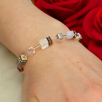 Bransoletka Coeur de Lion GeoCUBE® Golden Blush 490530-1924 złota – kamienie naturalne, Swarovski®v (3).jpg