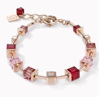 Bransoletka damska Swarovski Coeur De Lion Różowe złoto i czerwone kryształy 4996300300.jpg