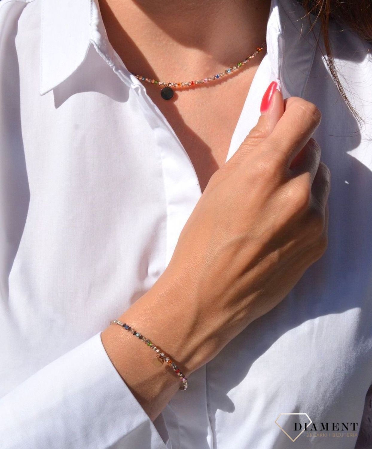 Piękna bransoletka damska Coeur de Lion ozdobiona kryształami to idealny pomysł na prezent dla kobiety oraz jako dodatek do wielu stylizacji..jpg