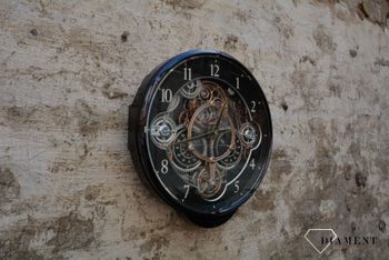 Zegar ścienny czarny Rhythm✓ Zegary ścienne✓ Nowoczesne zegary✓ Autoryzowany sklep✓ Kurier Gratis 24h✓.JPG