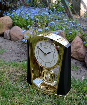 Zegar kominkowy Rhythm brązowo złoty 4RP772WR08 ✓ Zegary kominkowe ✓ Prezent na rocznicę z grawerem (12).JPG