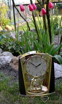 Zegar kominkowy Rhythm brązowo złoty 4RP772WR08 ✓ Zegary kominkowe ✓ Prezent na rocznicę z grawerem (7).JPG