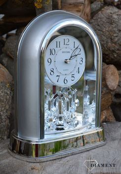 Zegar kominkowy srebrny Rhythm 4SG696WR19. Prezent na rocznicę. Zegary kominkowe (6).JPG