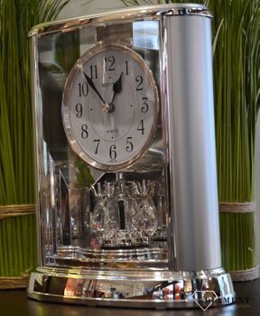 Zegar kominkowy srebrny marki Rhythm 4SG724WR19. zegar kominkowy z kolekcji zegarów kominkowych. Idealny pomysł na prezent na rocznicę Ślubu będzie pamiątką na lata (4).JPG
