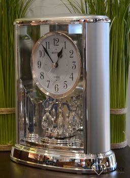 Zegar kominkowy srebrny marki Rhythm 4SG724WR19. zegar kominkowy z kolekcji zegarów kominkowych. Idealny pomysł na prezent na rocznicę Ślubu będzie pamiątką na lata (5).JPG