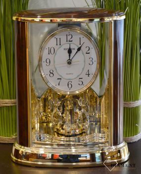 Zegar kominkowy złoty marmurek Rhythm 4SG724WS06 Idealny pomysł na prezent na rocznicę Ślubu będzie pamiątką na lata. Zegary kominkowe (2).JPG