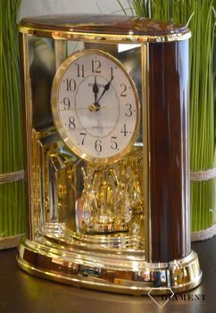 Zegar kominkowy złoty marmurek Rhythm 4SG724WS06 Idealny pomysł na prezent na rocznicę Ślubu będzie pamiątką na lata. Zegary kominkowe (4).JPG
