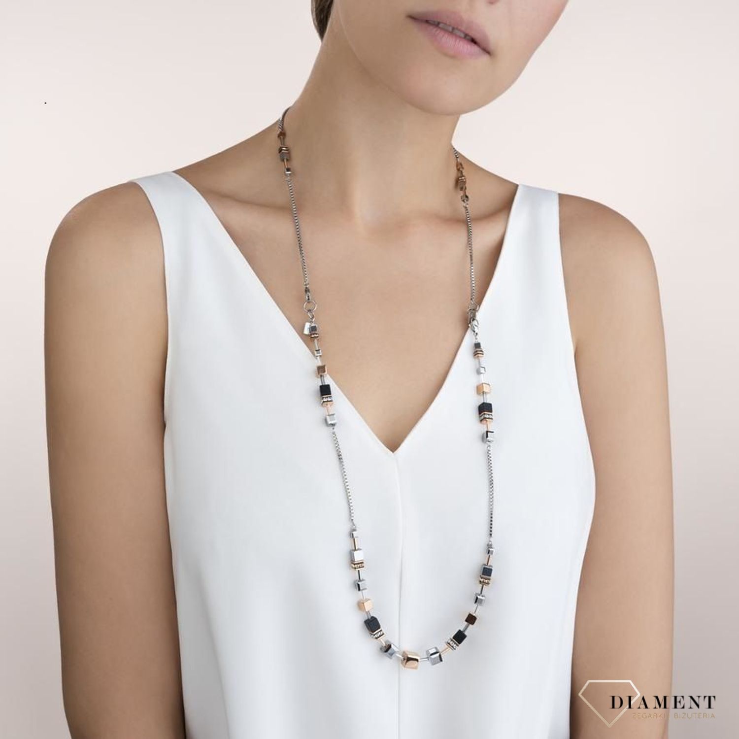 Naszyjnik damski podwójny Coeur De Lion hematyt 5008101631.jpg