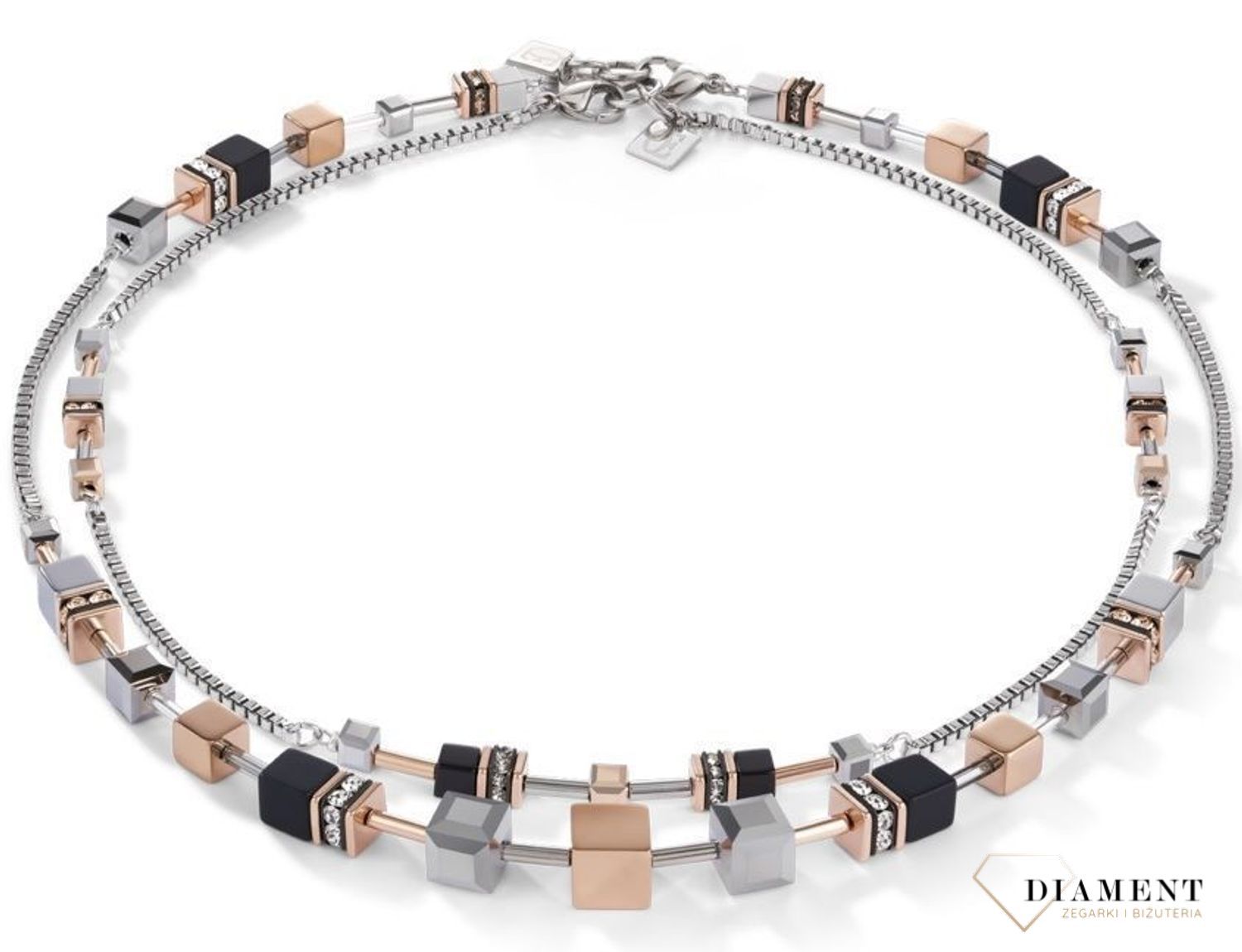 Naszyjnik damski podwójny Coeur De Lion hematyt 5008101631.jpg