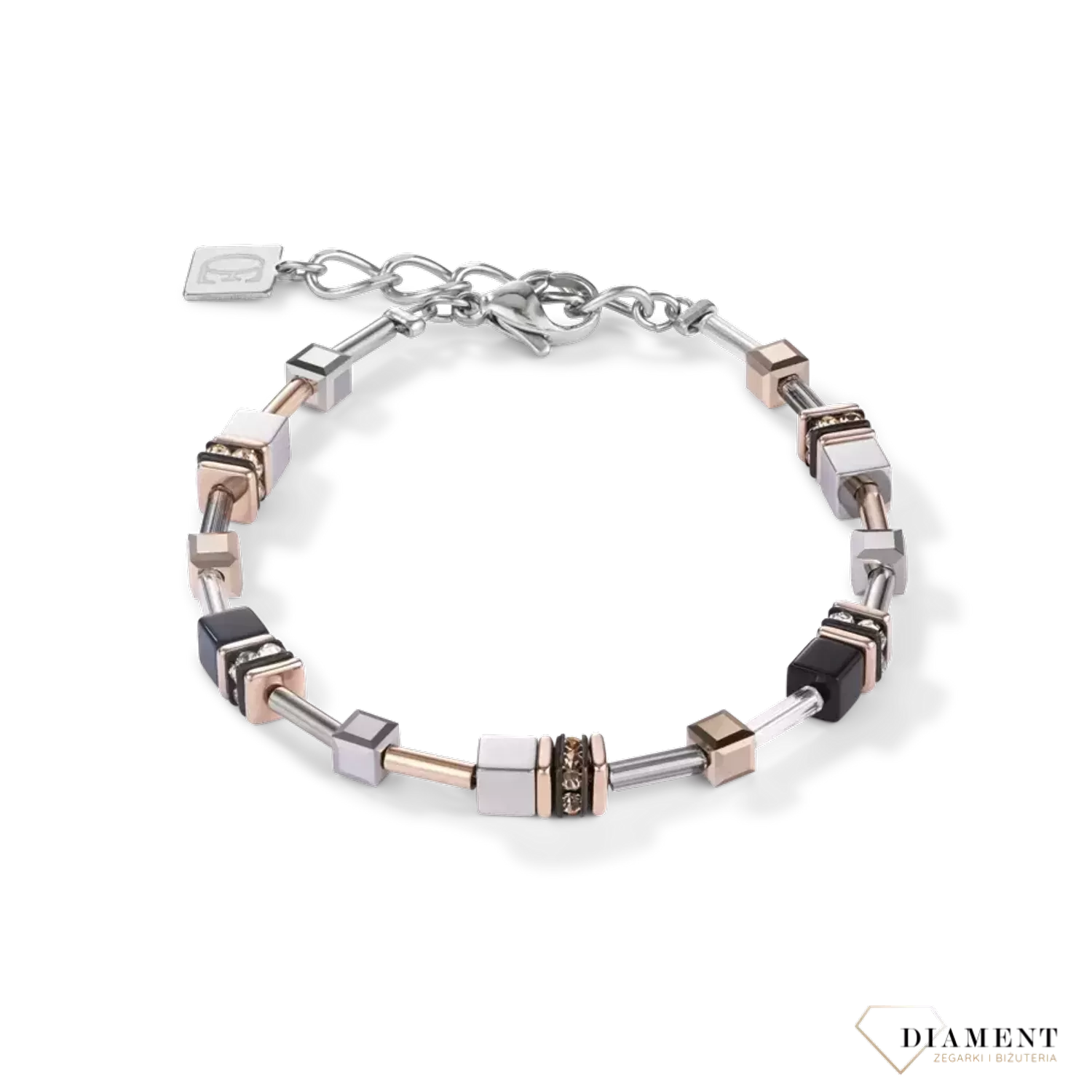 Piękna Bransoletka damska Swarovski Coeur De Lion onyks ozdobiona kryształami Swarovski® to idealny pomysł na prezent dla kobiety oraz jako dodatek do wielu stylizacji..webp