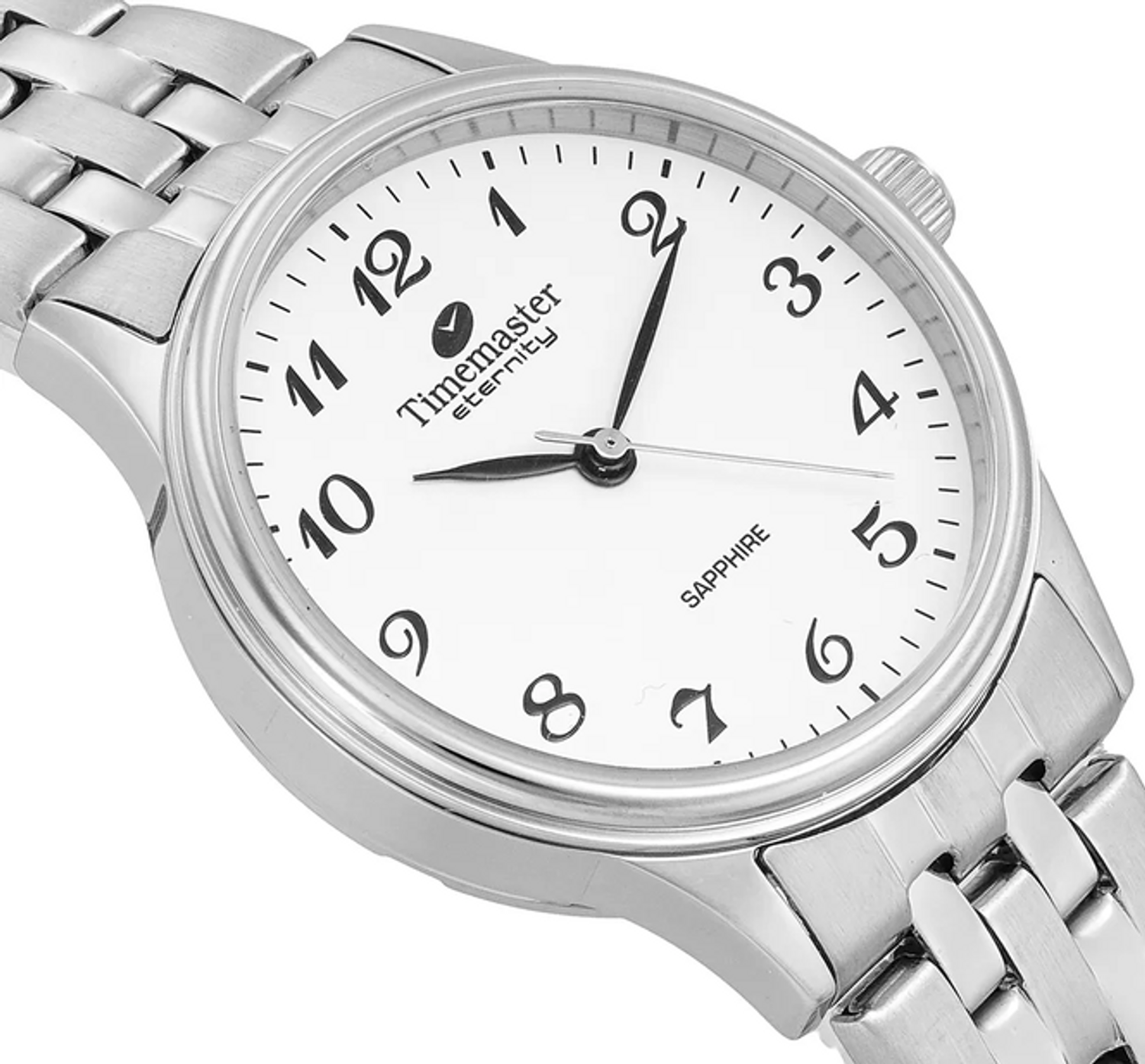 Zegarek Timemaster zegarek damski na bransolecie z białą tarczą.jpg